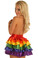 Daisy Corset Rainbow Satin Layered Ruffle Skirt