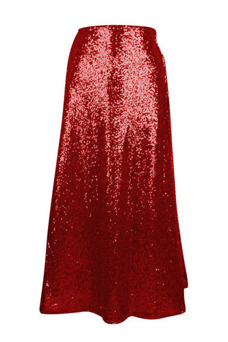Daisy Corset Red Long Sequin Skirt