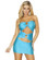 Roma Costume Cut Out Tube Dress - Turquoise
