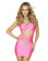 Roma Costume Cut Out Tube Dress - Hot Pink