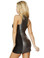 Roma Costume Mini Dress with Full Up Front Detail - Black/Gunmetal
