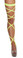 Roma Costume 100" Solid Leg Strap with Attached Garter and Rhinestones - Yellow
