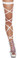 Roma Costume 100" Solid Leg Strap with Attached Garter and Rhinestones - White