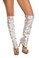 Roma Costume Leatherette Leg Warmers with Rhinestones Detail - Silver