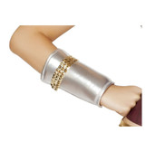 Roma Costume Wrist Cuffs with Gold Trim Detail