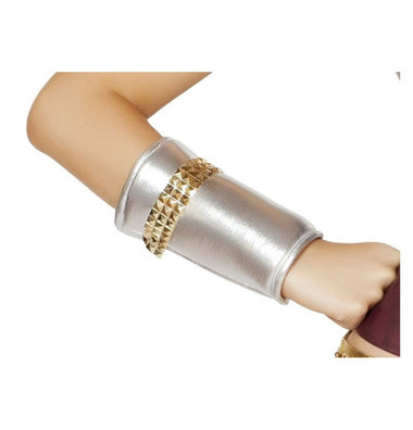 Roma Costume Wrist Cuffs with Gold Trim Detail