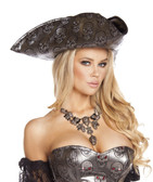 Roma Costume Rhinestone Skeleton Skull Necklace