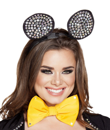 Roma Costume Head Piece Rhinestone Mouse Ears