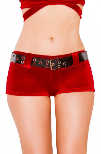 Roma Costume Velvet Shorts with Belt