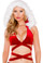 Roma Costume 1pc Detachable Hooded Wrap Around Halter Top