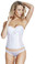 Dominique Satin And Lace Torsolette - White
