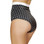 Roma Costume Pinup Style High-Waisted Banded Shorts - Black/White
