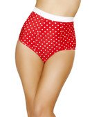 Roma Costume Pinup Style High-Waisted Banded Shorts - Red/White