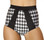 Roma Costume Two Tone High Waisted Banded Shorts - Houndstooth