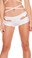 Roma Costume Cut Out Shorts with O-Ring Detail - White