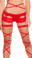 Roma Costume Cut Out Shorts with O-Ring Detail - Red