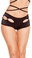 Roma Costume Cut Out Shorts with O-Ring Detail - Black