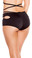 Roma Costume Cut Out Shorts with O-Ring Detail - Black