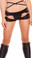 Roma Costume Cut Out Thong/Shorts - Black