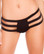 Roma Costume Triple Strap Bottom Shorts - Black