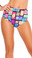 Roma Costume High-Waisted Printed Shorts - Lips