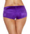 Roma Costume Low Rise Shorts with Button Front - Purple