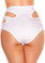 Roma Costume High-Waisted Shorts with Cut-Out Details - White