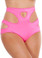 Roma Costume High-Waisted Shorts with Cut-Out Details - Hot Pink