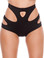 Roma Costume High-Waisted Shorts with Cut-Out Details - Black