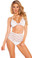 Roma Costume High-Waisted Lace Shorts and Halter Top - White