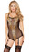 Roma Costume Sheer Romper with Detachable Garters