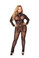 Roma Costume Shiny Elastic Cage Romper Straps with Rings - Quen Size Black