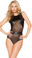 Roma Costume Romper with Covered Cleavage, Strip and Zipper Detail