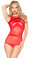 Roma Costume Romper with Detailed Strips - Red