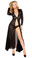Roma Costume Long Sheer Robe with Hooks and Mesh Shorts