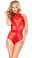 Roma Costume Romper with V Covered Detail - Red