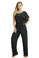 Mapale Asymmetrical Jumpsuit - Black