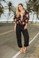 Mapale Blousy Sheer Top Jumpsuit