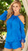 Mapale Drape Billow Dress - Blue