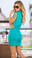 Mapale Vixen V-Neck Dress - Turquoise
