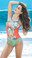 Mapale Flamingo Print One Piece Swimsuit
