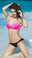 Mapale Black and Pink Two Piece Swimsuit