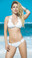 Mapale Ruched Bikini with Gold U-Rings