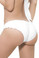 Mapale Rufle Ruched Hipster Bikini Bottom - White