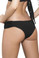 Mapale Waistband Ruched Bikini Bottom - Black