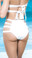 Mapale Strappy High Waist Bikini Bottom - White