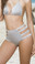 Mapale Strappy High Waist Bikini Bottom - Silver