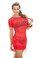Mapale Lace Cover-Up Dress - Red