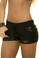 Mapale Floral Lace Shorts - Black