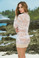 Mapale Long Sleeve Crochet Beach Dress - White